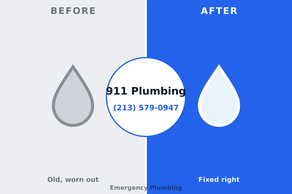 Before and after: plumbing repair Poplar Plains, CT